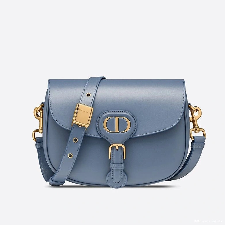 Cheap Sky Blue Bobby Bag Calfskin Dior Medium Box 0814 Luxury